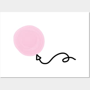 Pink Balloon Posters and Art